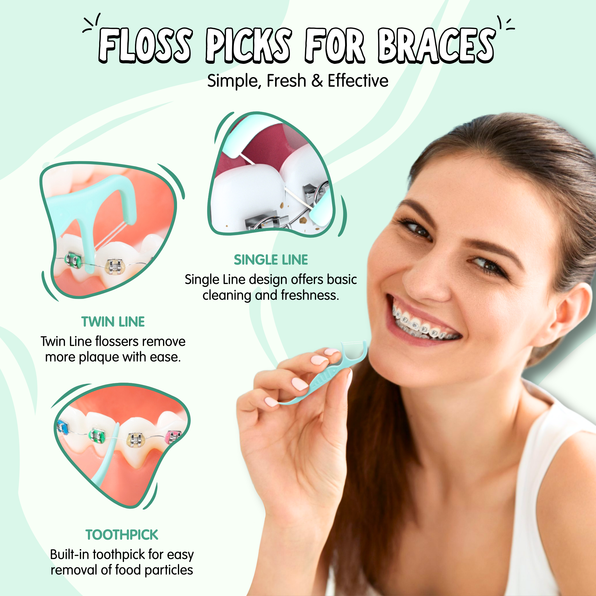 Braces Flossers Kit