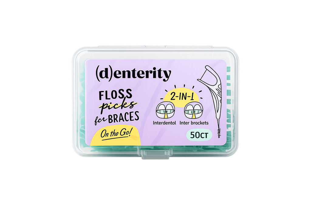 Denterity® Braces Floss Picks – 2 Pack | 100 Total Floss Picks