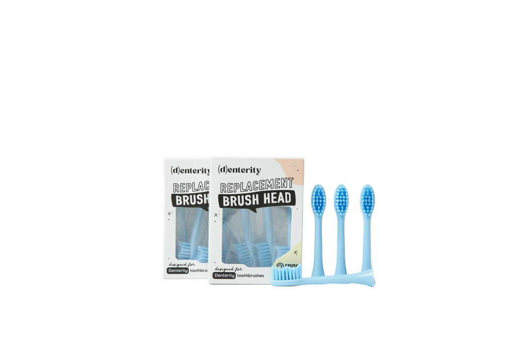 Denterity Sonic Toothbrush Replacement Brush Heads | 4-Pack