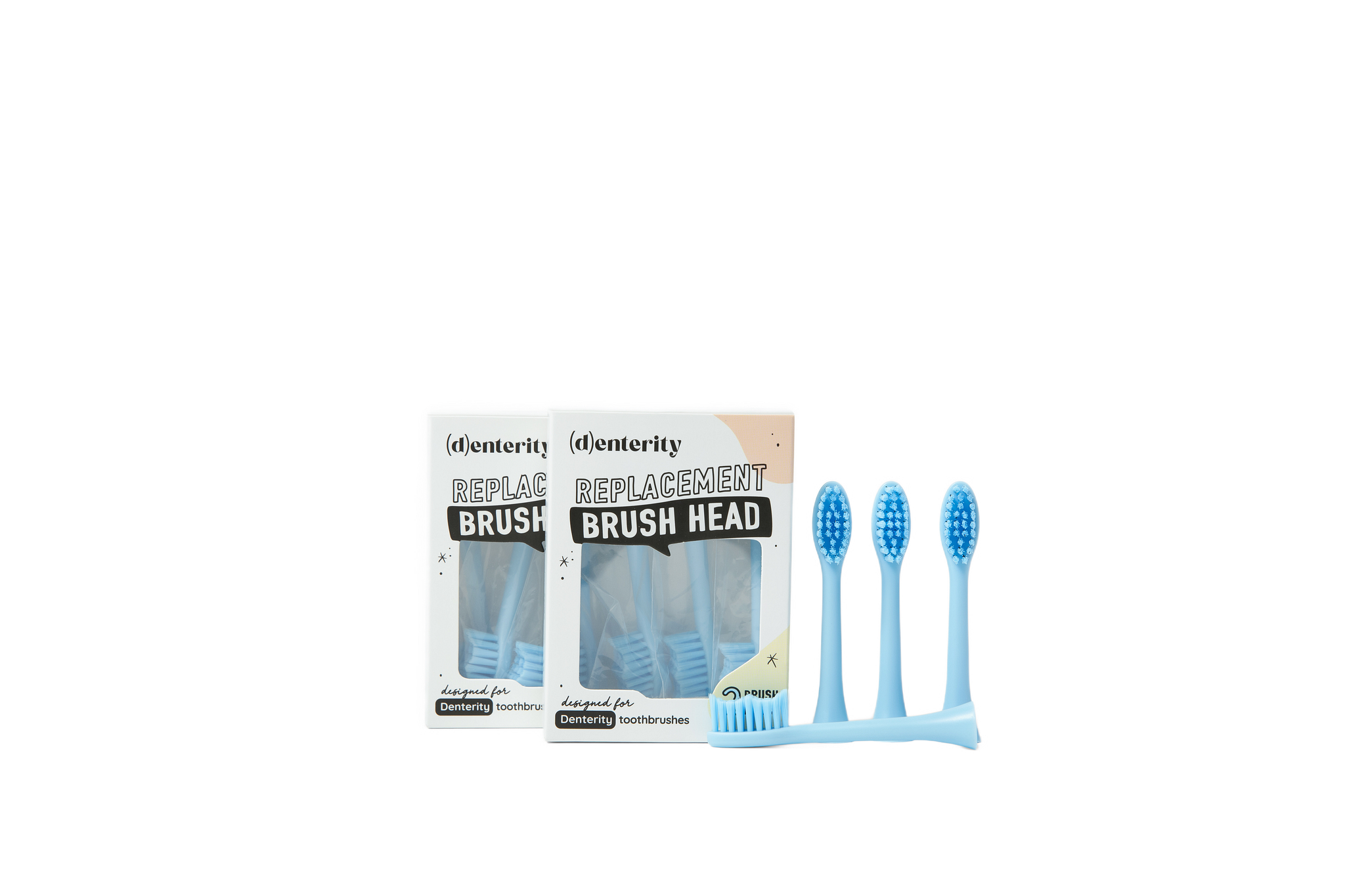Denterity Sonic Toothbrush Replacement Brush Heads | 4-Pack